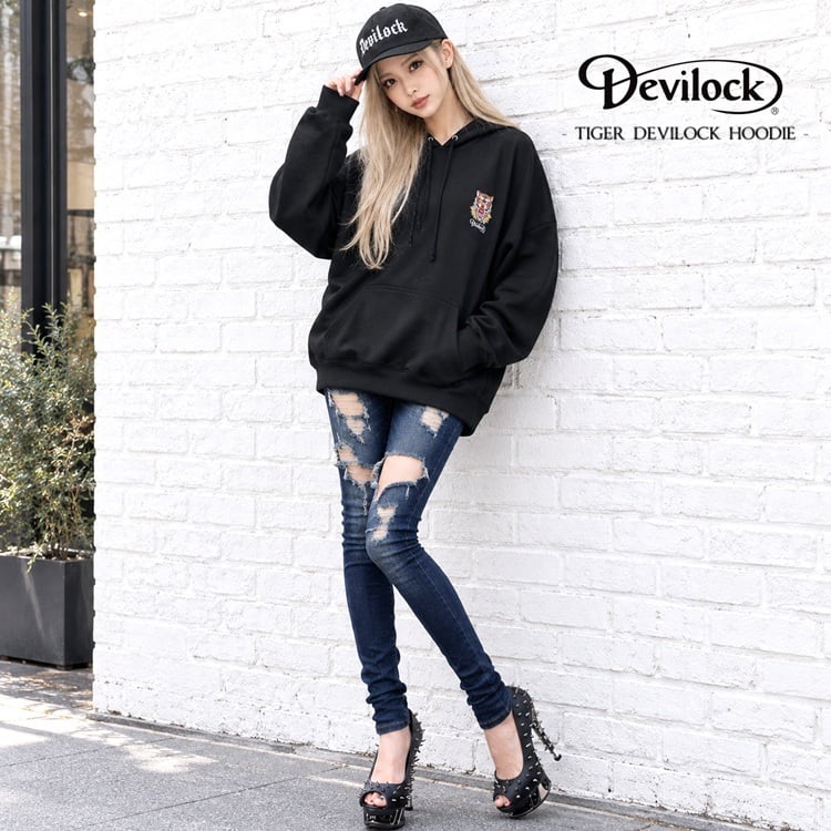 DEVILOCK デビロック「TIGER DEVILOCK HOODIE」プルオーバーパーカー