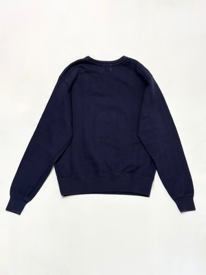 LOOP&WEFT ヴィンテージカノコジャガード裏毛・Vガゼットスウェットシャツ・フレンチネイビー