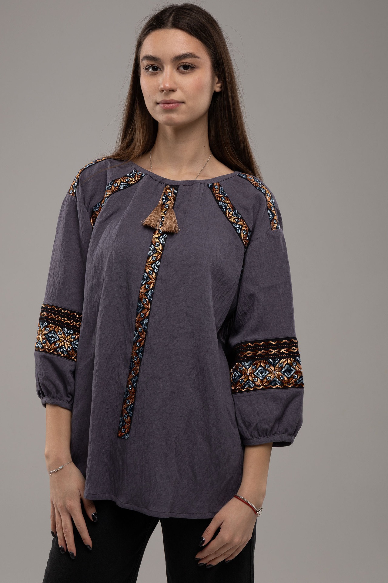 ウクライナ刺繍ヴィシヴァンカ　手刺繍　シルク糸　レディース・フリーサイズ - 8