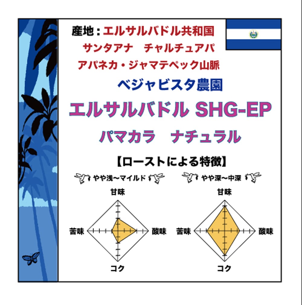 【300g】エルサルバドル SHG-EP　ベジャビスタ農園　パカマラ　ナチュラル
