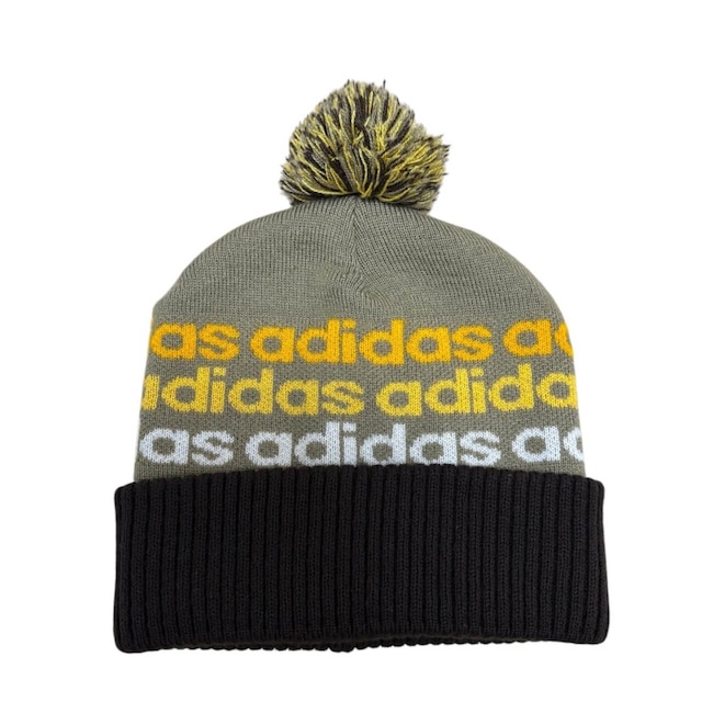 古着 アディダス ニット帽 クリーニング済み ポンポン付き adidas アクリル 男女兼用
