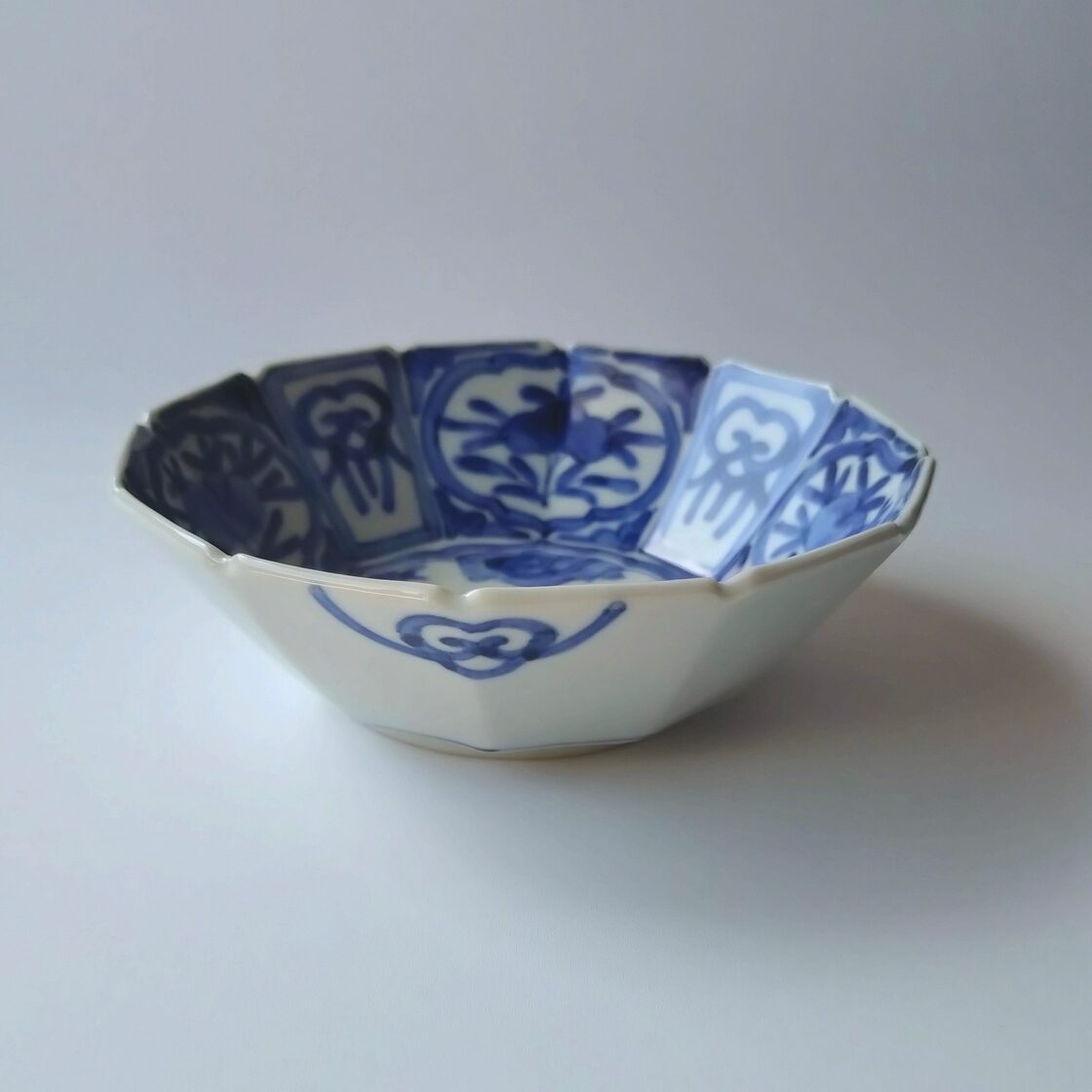 堀畑蘭｜12角小鉢 染付 芙蓉手小鳥図 | PAY ID