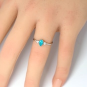 ブラジル産 パライバトルマリン GIA鑑別書付属 リング 0.31ct D0.08ct pt900