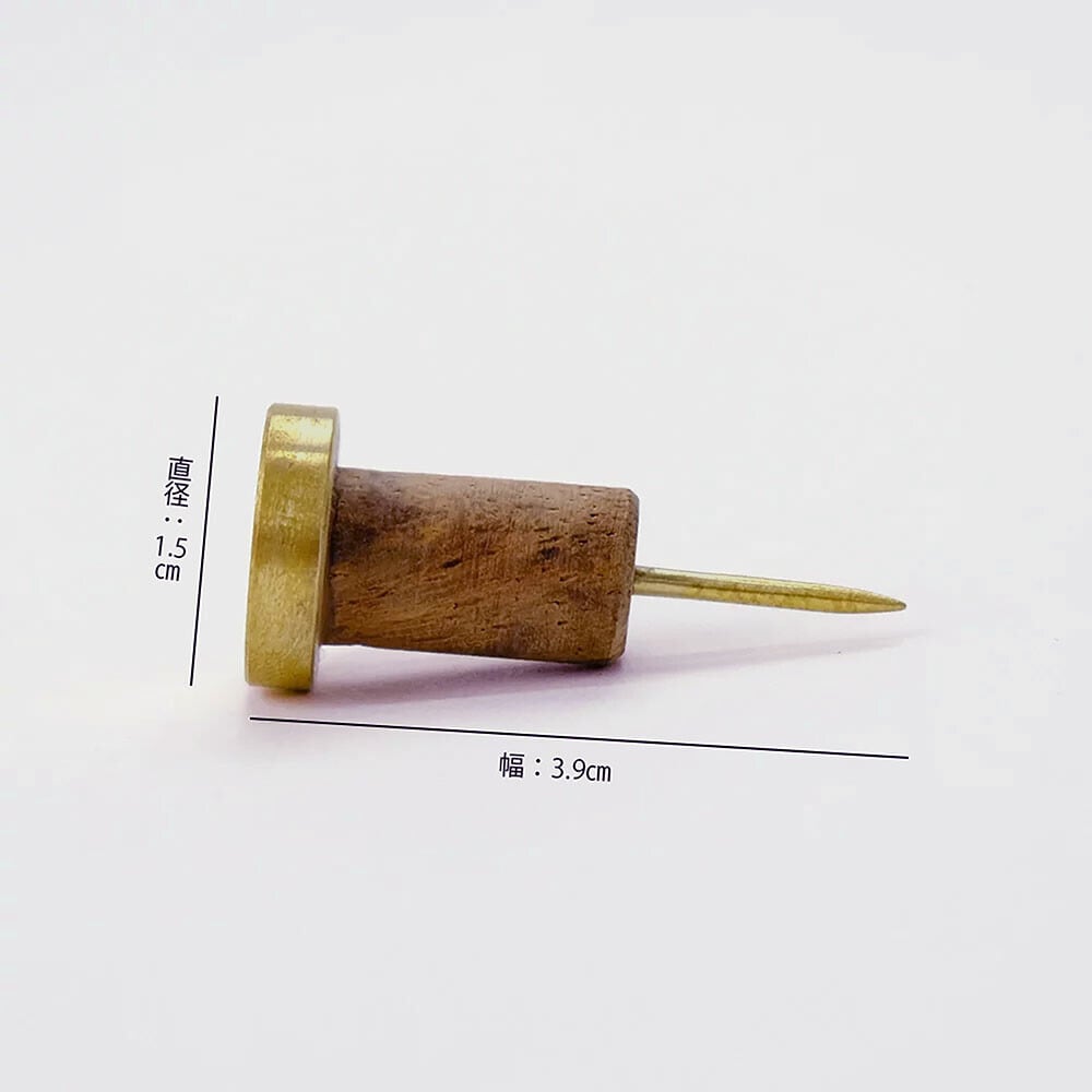 Brass & wood Wall pin hook (1pcs)