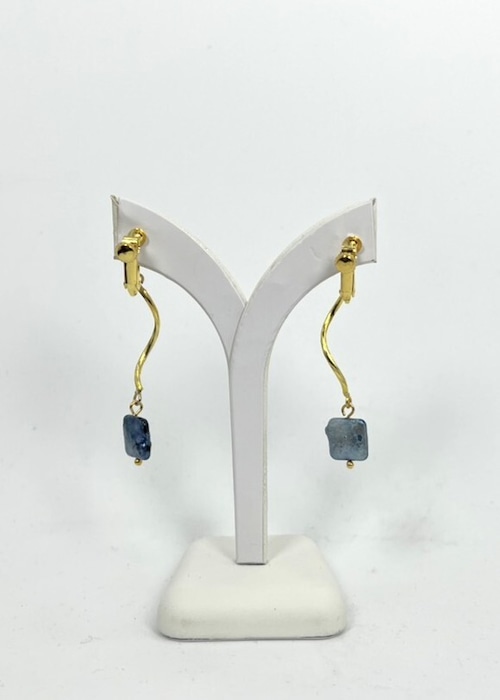 藍染 四角 しかく パール 真珠 イヤリング 藍パール ジュエリー ピアス 変更可能 jal78