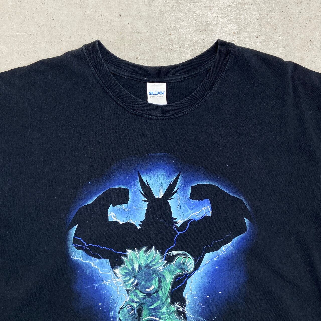 僕のヒーローアカデミア キャラクタープリント Tシャツ メンズL 古着