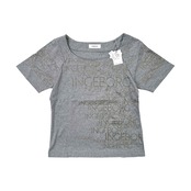 INGEBORG インゲボルグ タグ付き ロゴプリント 3ピース ジャケット(S)&半袖Tシャツ(M)&ボトムス(S) グレー