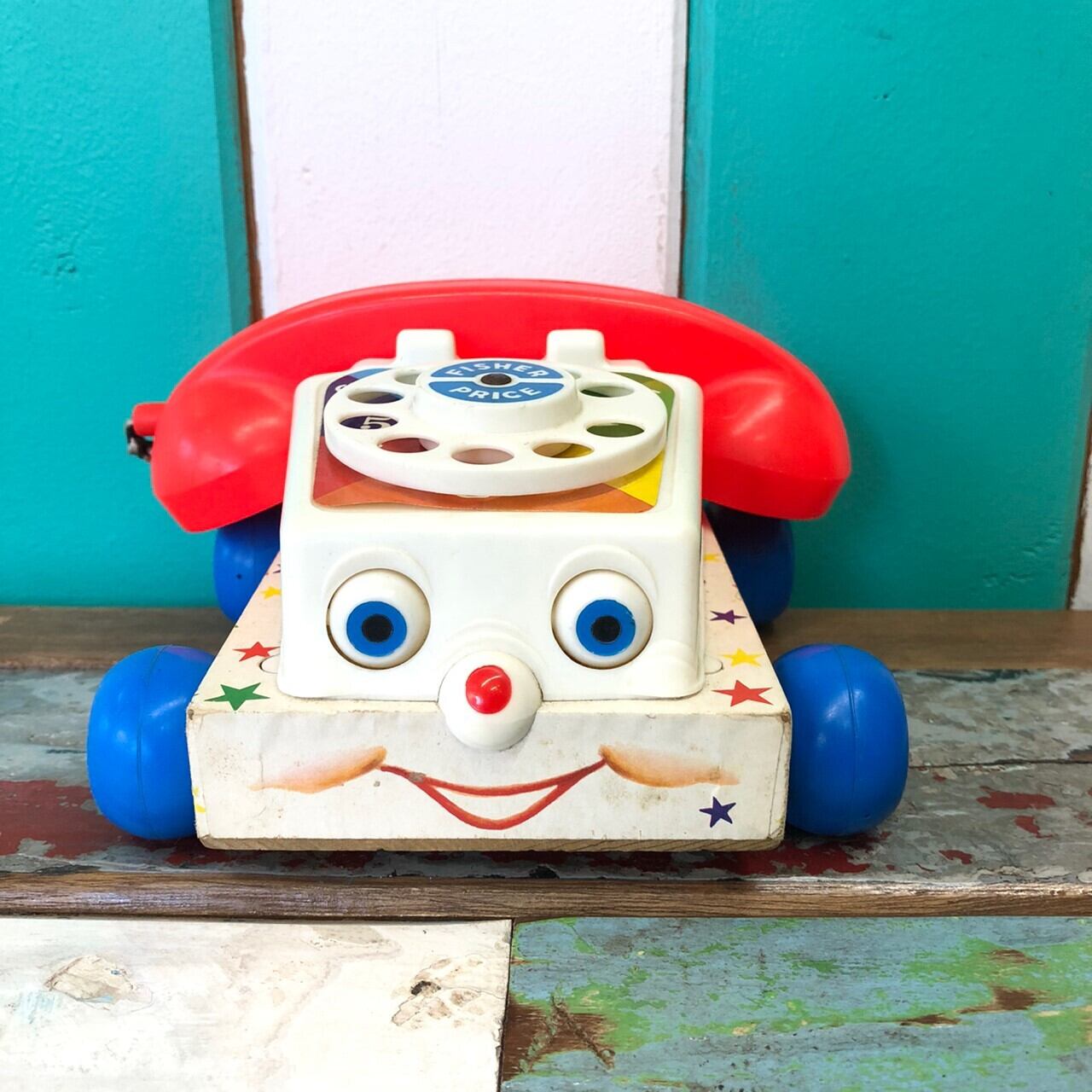 60s Vintage Fisher Price Chatter Telephone Wooden フィッシャープライス チャッターフォン The Puppez E Shop ザ パペッツ松本 Webショップ