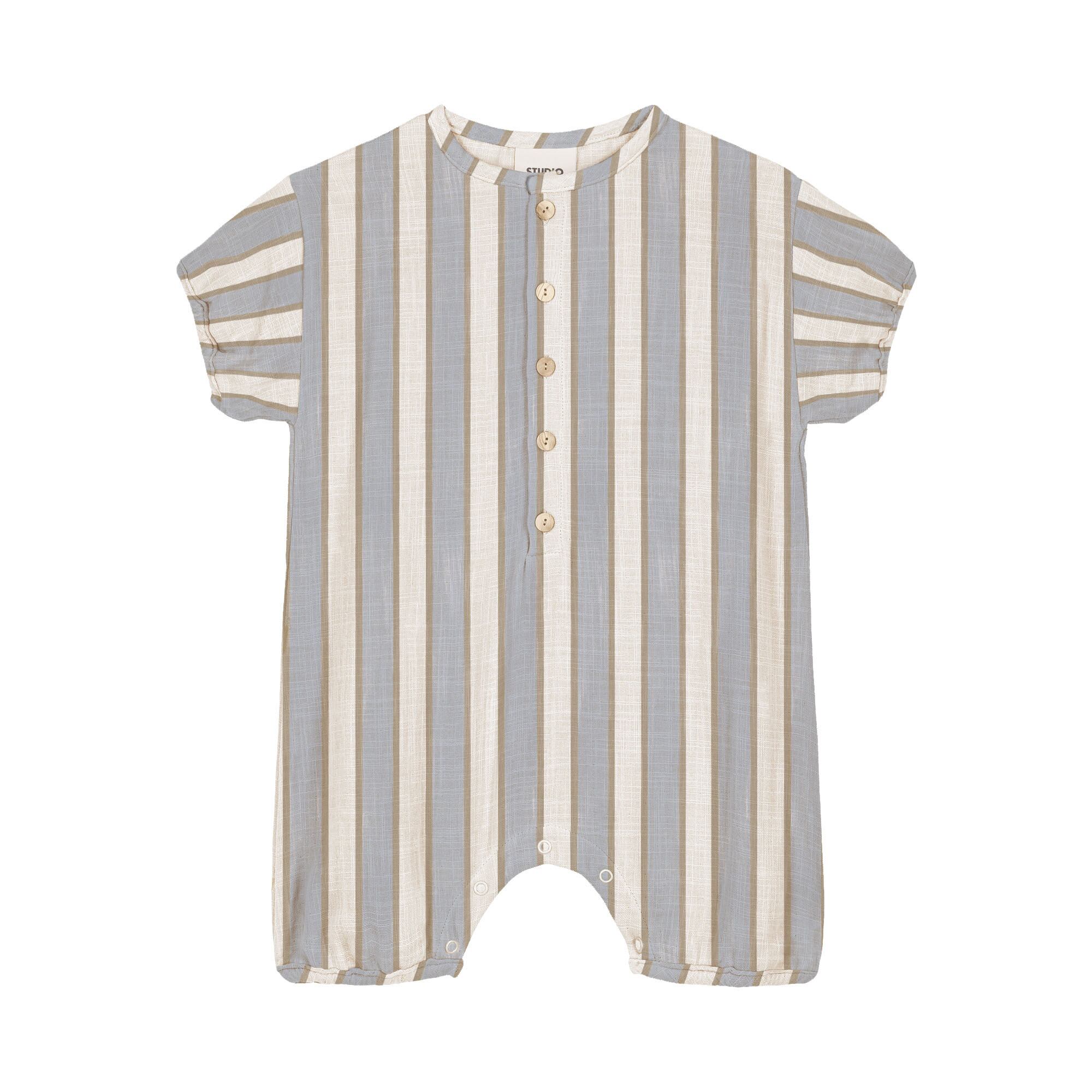 STUDIO BOHEME / ROMPER BEBECITO（BLUE / GOLD STRIPES） | chamo