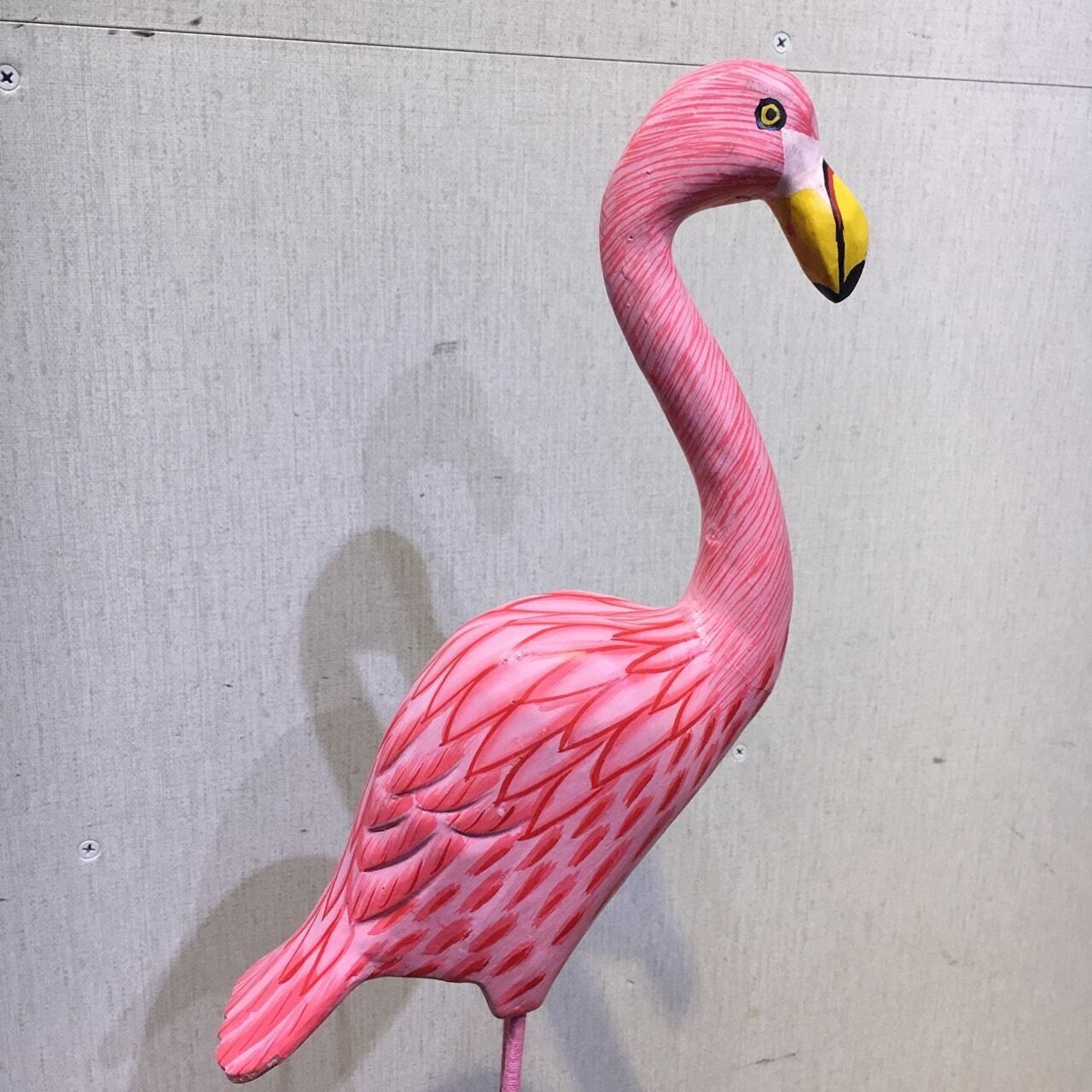 木製フラミンゴ 48cm 鳥のオブジェ インテリア バリ雑貨