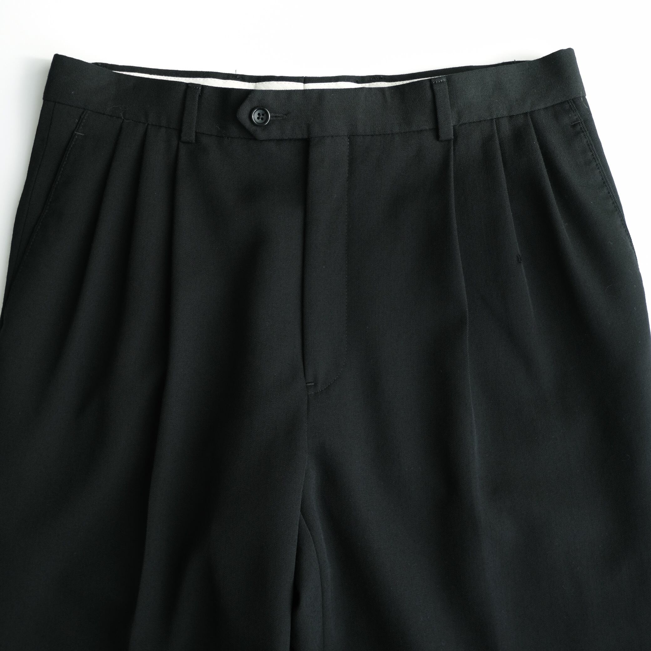 PRONTO UOMO ツータックスラックス 黒 34 90s ITALY製 PRONTO-UOMO 黒