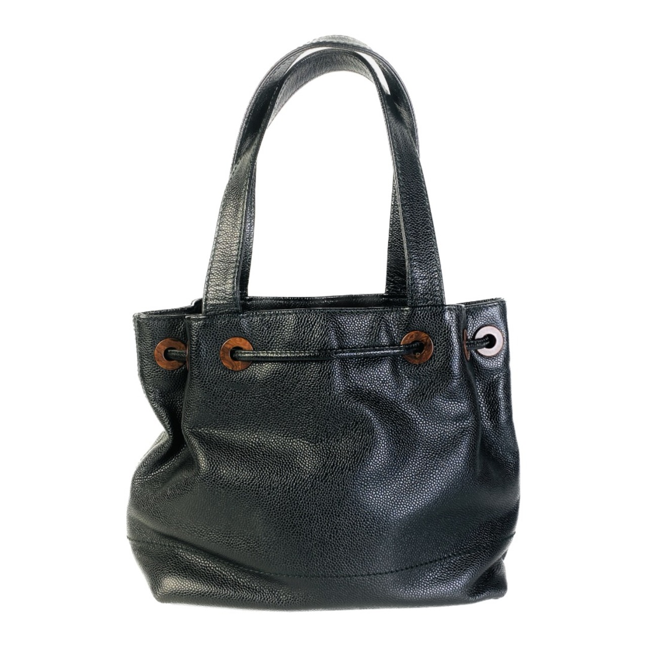 【最終処分SALE】CHANEL シャネル ココマーク  キャビアスキン ショルダーバッグ ブラック K-5218