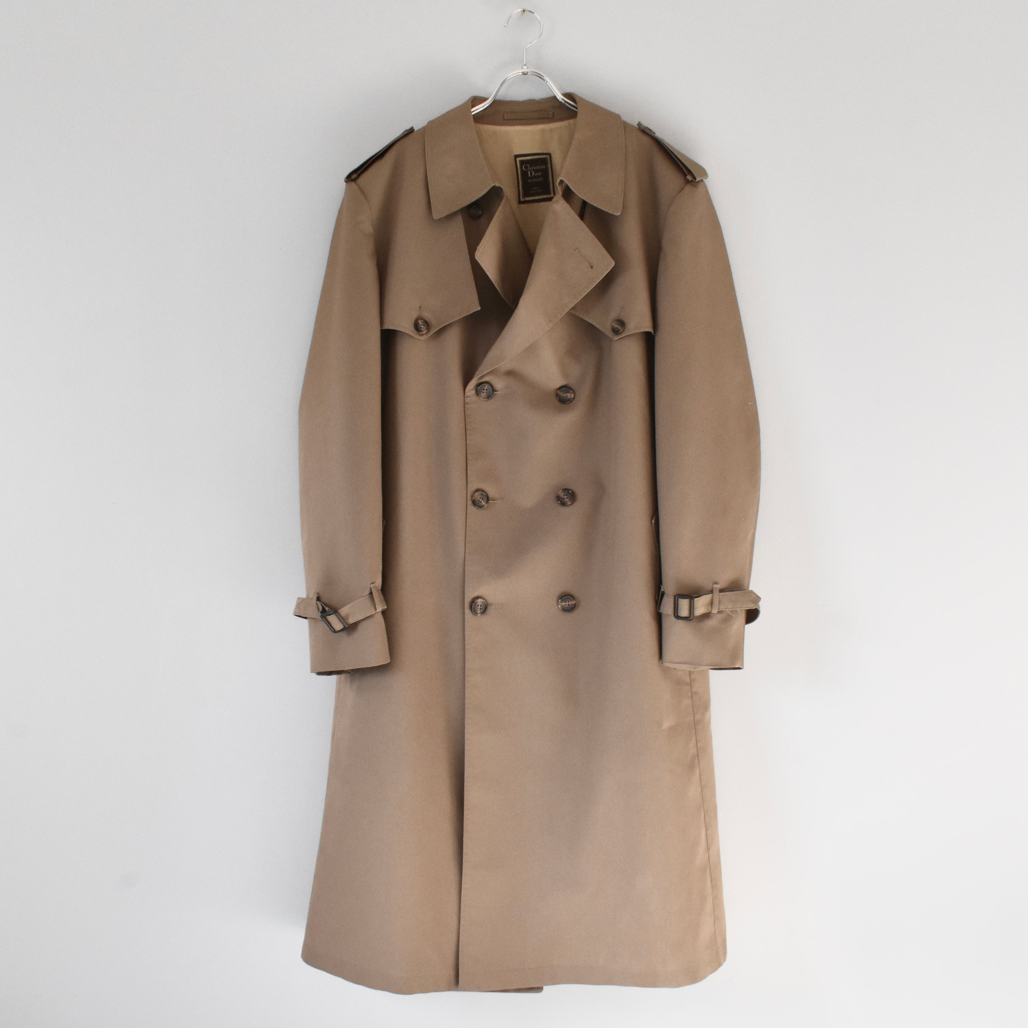 VINTAGE】 “Christian Dior” 80's~90's Balmacaan Trench Coat FULL