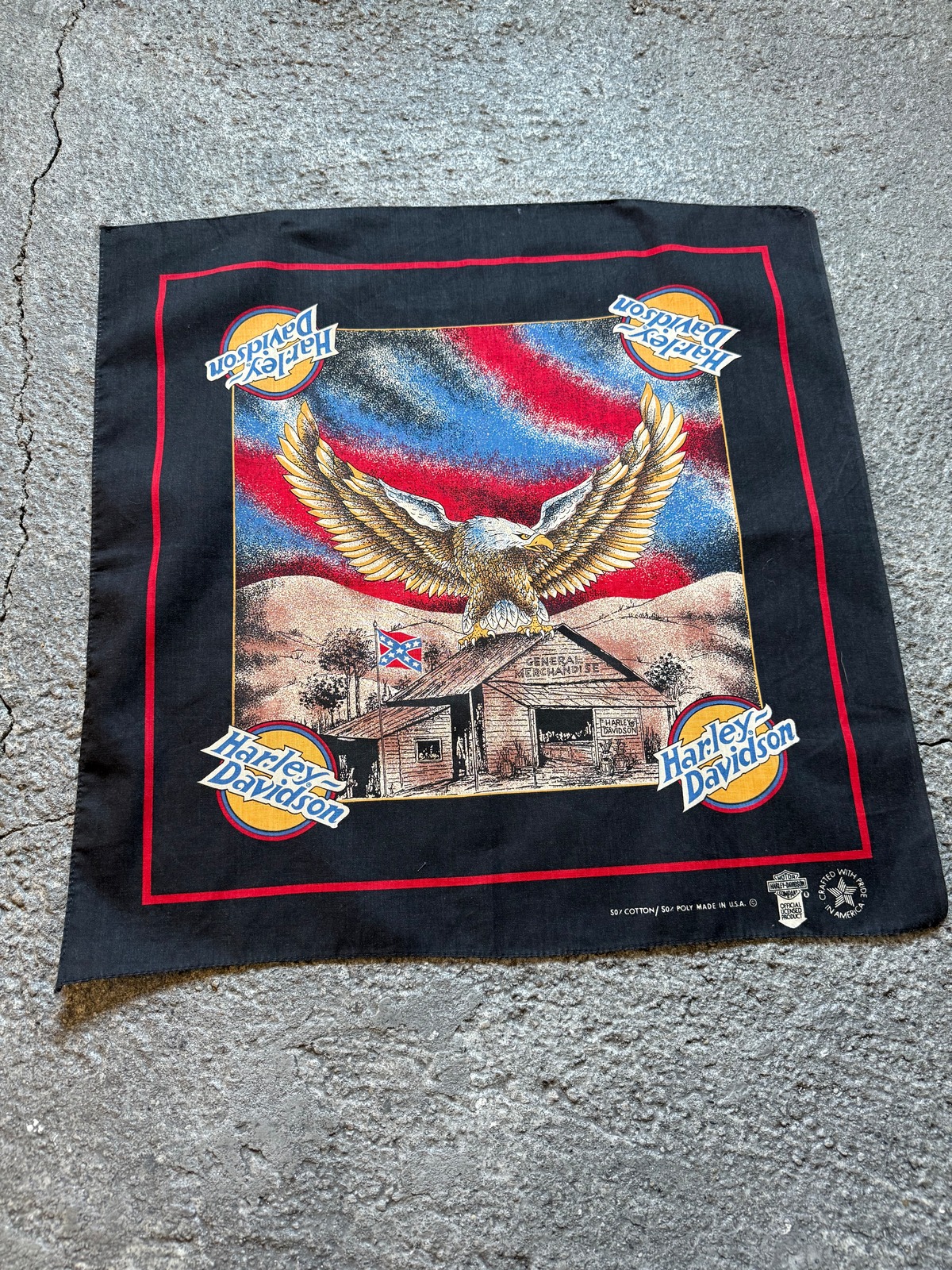 Bandana Harley Davidson Modello Bar & Shield – Fiamme Nero/arancio/giallo - Foto 3