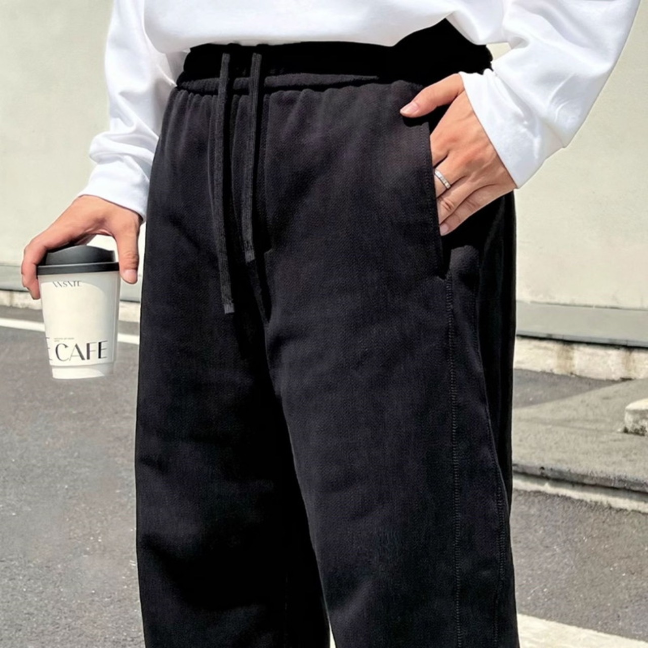 厚手コットンルーズパンツ　903