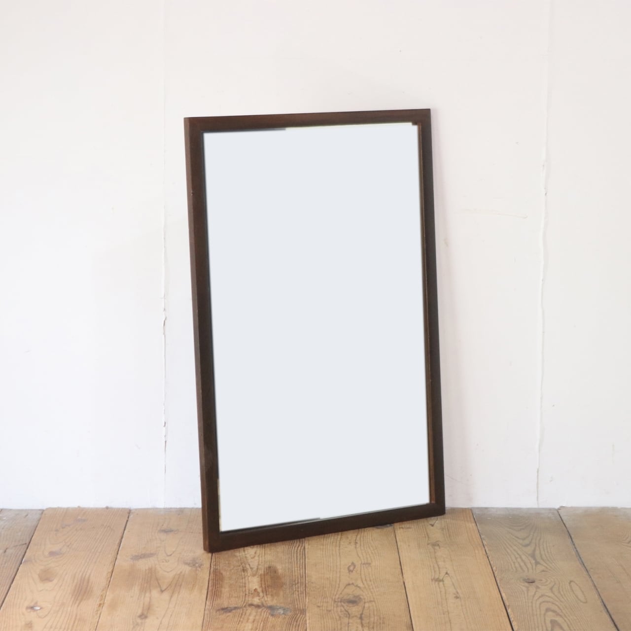 ヴィンテージ ミラー 鏡 立て掛け 木製 オーク材 ウォールミラー レトロ