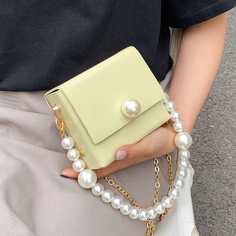 サマーチェーン ミニ 夏物 スクウェア メッセンジャーバッグ 手作りハンドバック38153590529