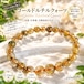 【1点もの】ゴールドルチルクォーツ 7~7.5㎜ 金針多め 天然石ブレスレット 内周16㎝ 透明感