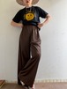 60-70s Vintage Elastic Wide Pants