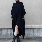 Turtleneck Knit Dress, Batwing Sleeve Irregular Loose Sweater Dress (ME304)