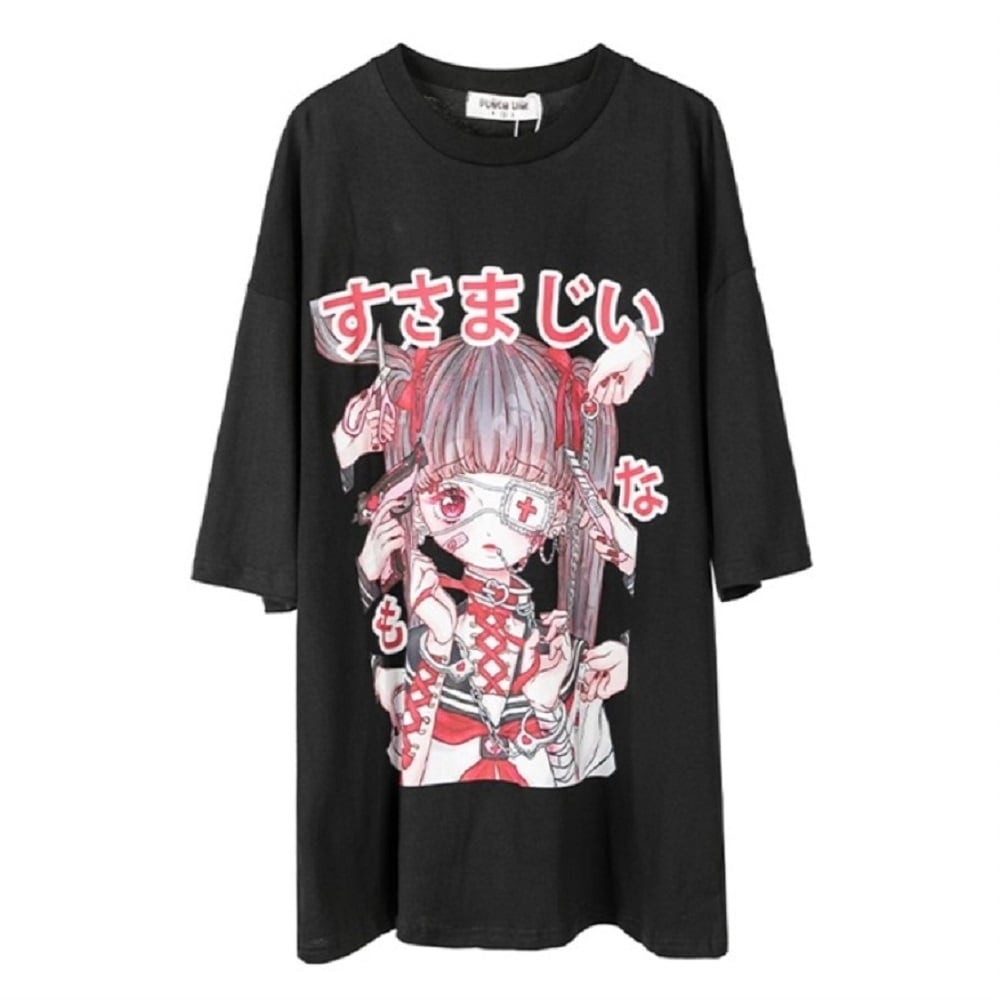 トップス Tシャツ すさまじい レディース 病みかわ 韓国ファッション