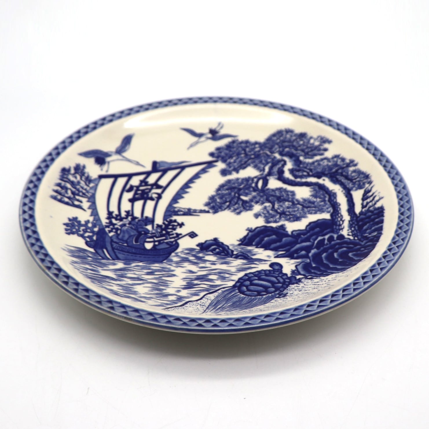 宝船・鶴亀松・大皿・丸皿・和食器・No.210410-019・梱包サイズ100