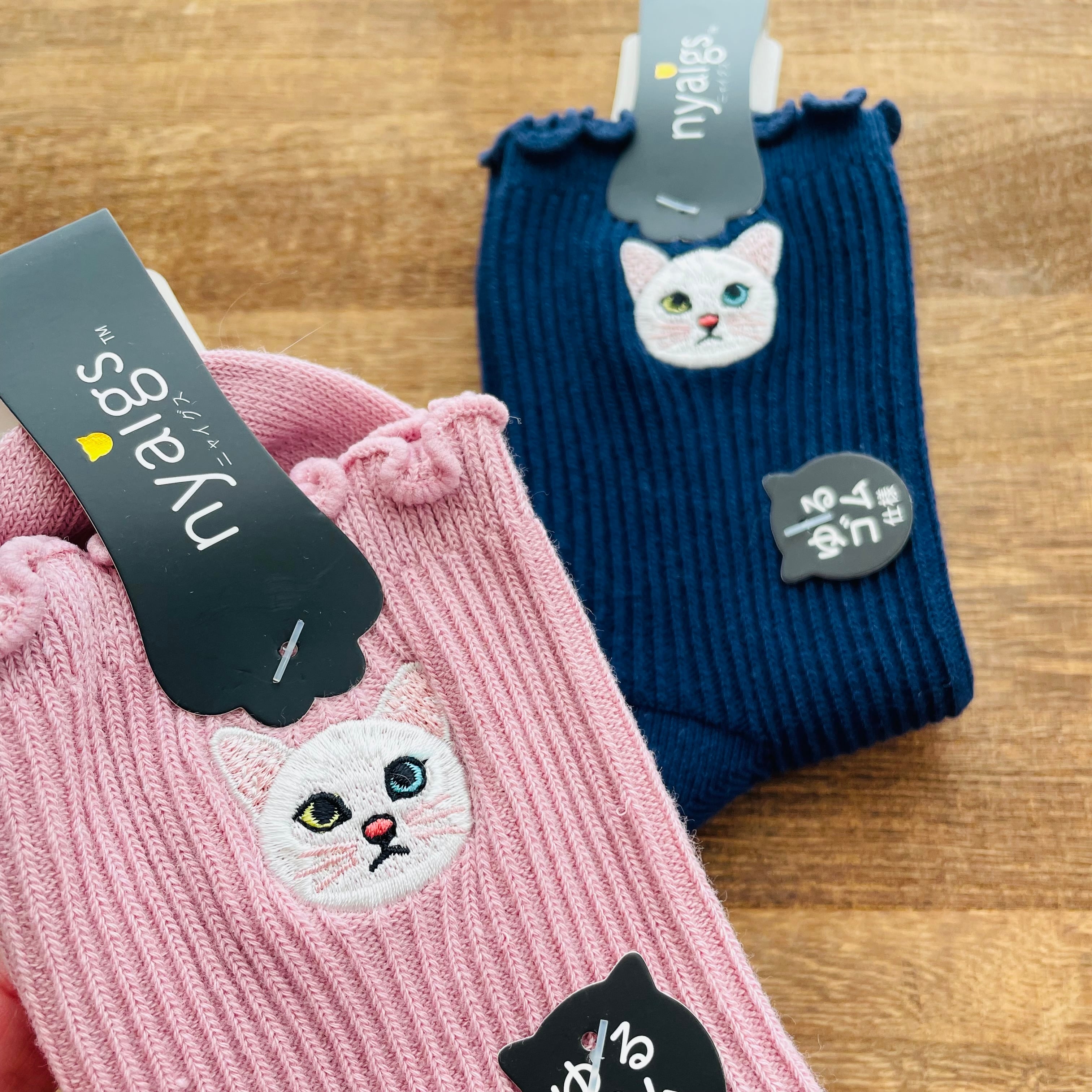 白猫 靴下｜レディースソックス 猫 ねこ ネコ 猫雑貨 猫グッズ  かわいい  プレゼント ギフト 贈り物