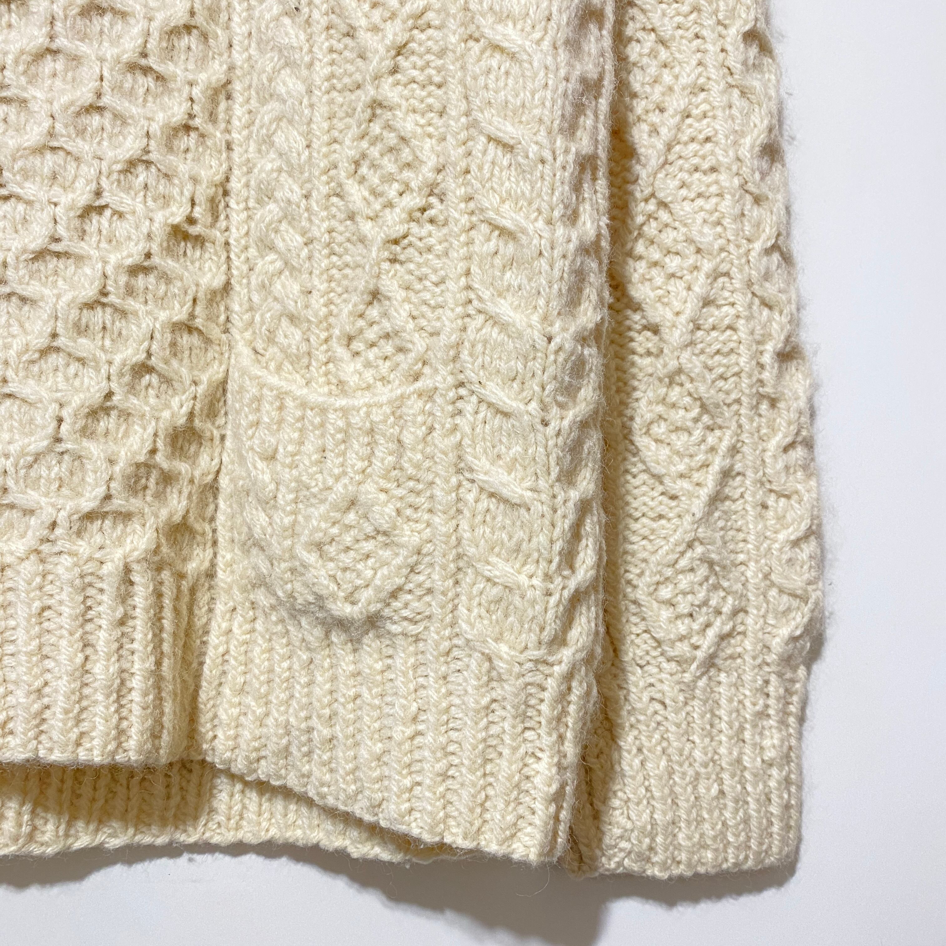 70s Loch Garman Irish Aran Sweater フィッシャーマンニット アラン ...