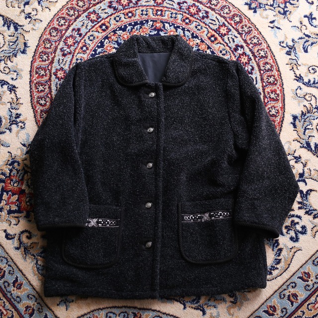 reversible design boa fleece switching jacket
