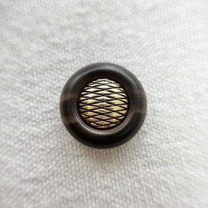 イタリア ブラウン ゴールドチェック 17.5mm