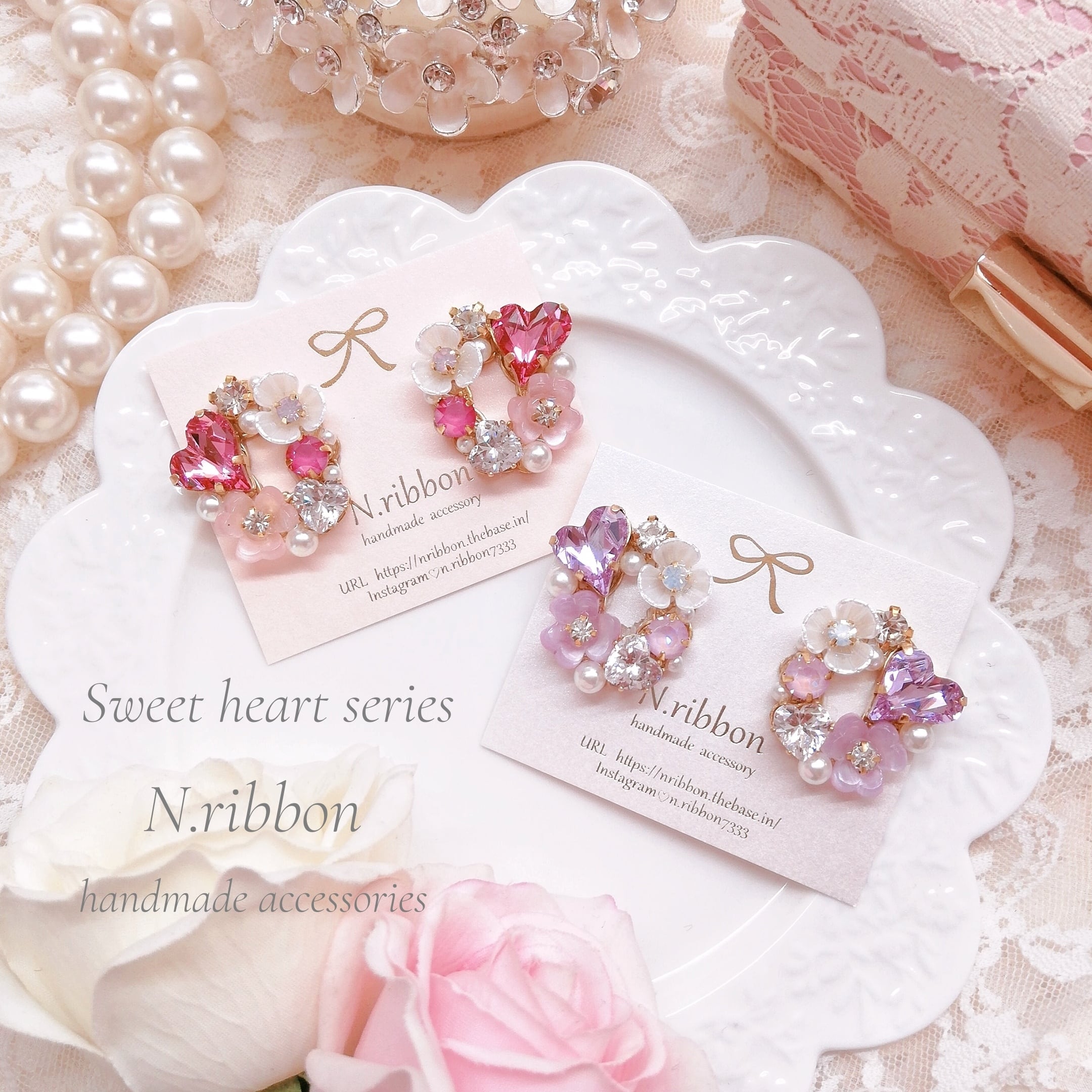 sweet heart swarovski × oval bijou 》スウィートハート