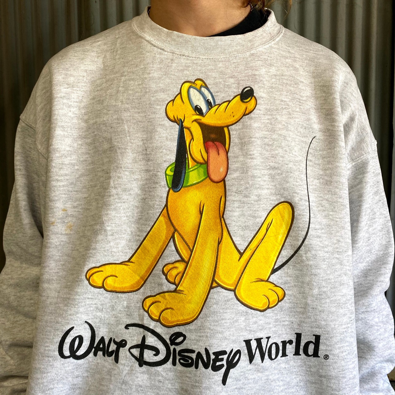 90年代 USA製 ディズニー プルート キャラクター プリントスウェット 