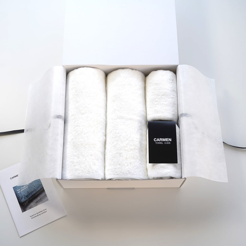 CARMEN TOWEL 0.005 タオルセット ギフトボックス ギフトボックス〈Lサイズ〉※タオルは別途購入が必要です。（タオル代
