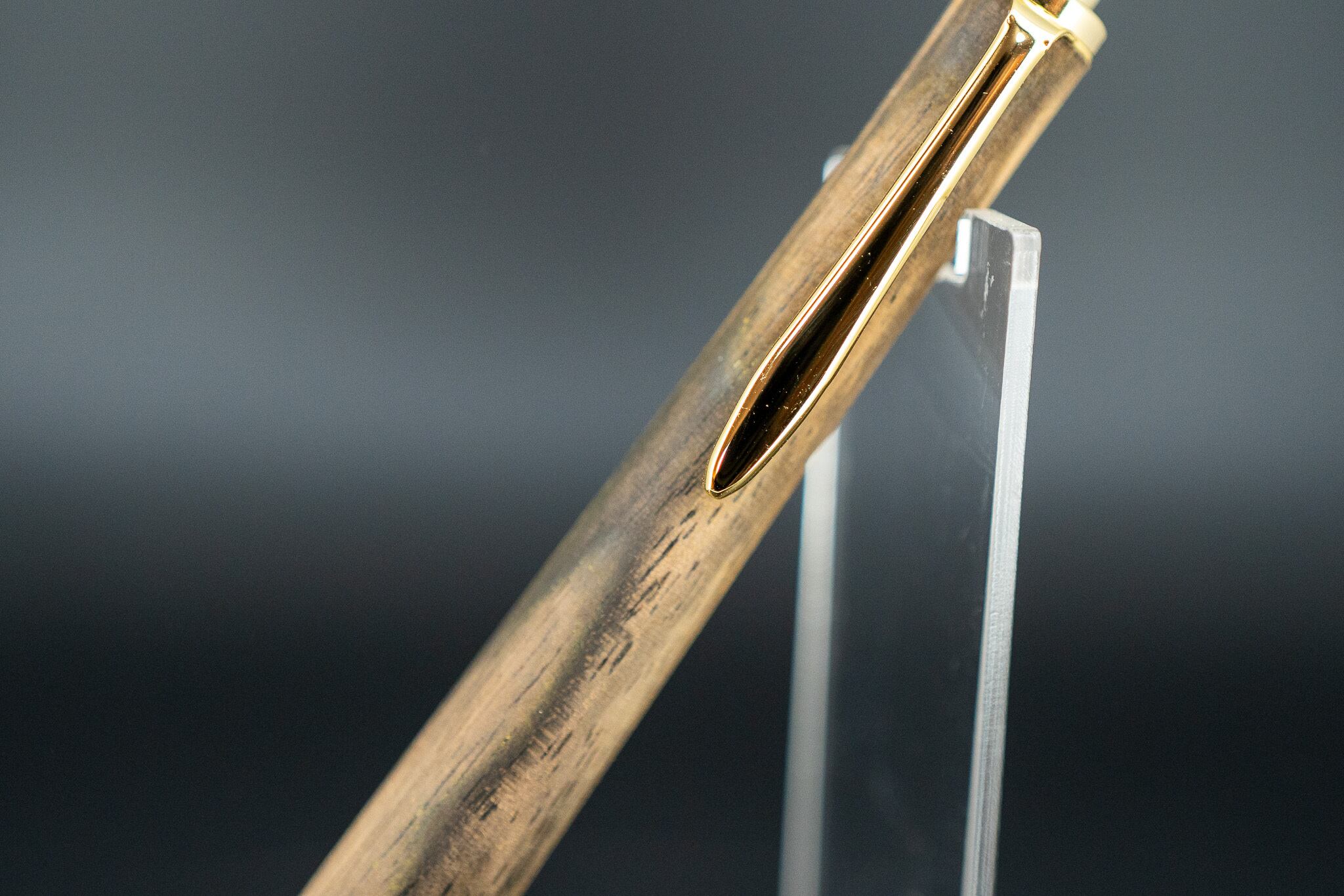 【魅惑の黒い紋様】 黒柿 細軸 gold MP