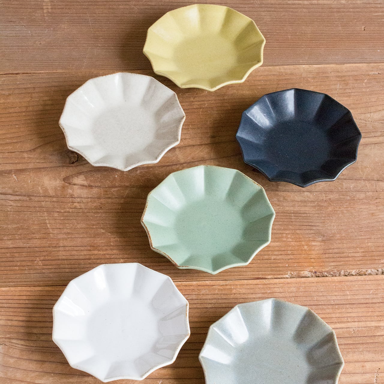 【プリーツ】丸小皿