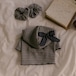 予約【kiki&nini】Bow Stripe Hoodie(Gray)