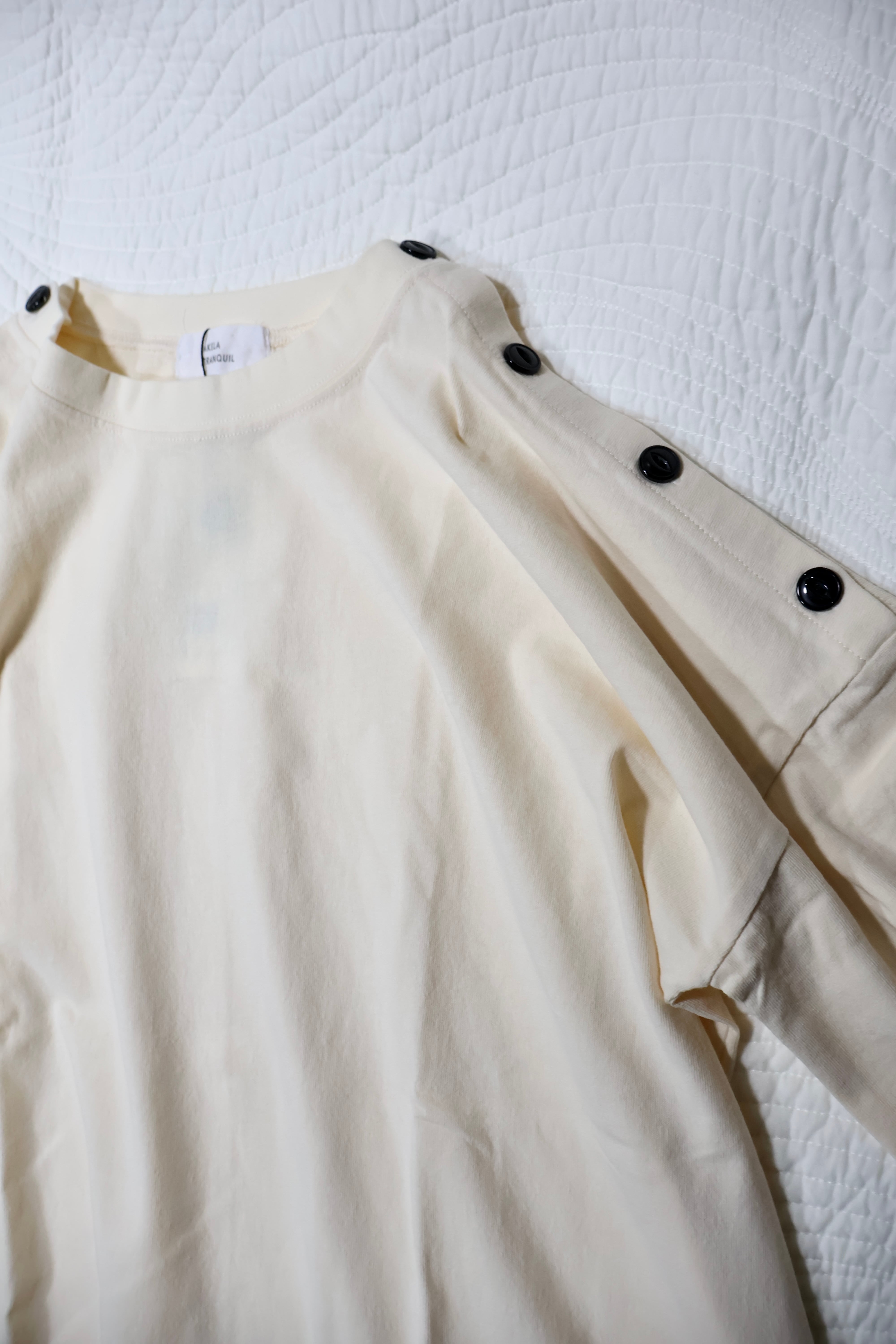 ボタンショルダー5分袖【12204-524-19 #06/WHITE】SS