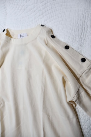 ボタンショルダー5分袖【12204-524-19 #06/WHITE】SS