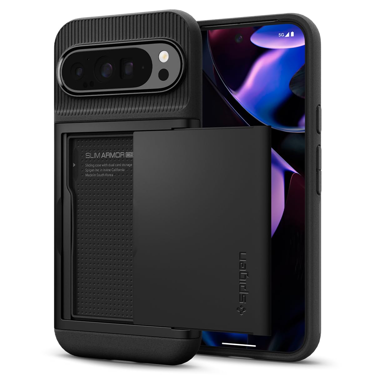 Spigen 【Made for Google 公式認定】 Pixel 9 Pro XL ケース スリム・アーマー CS (ブラック)