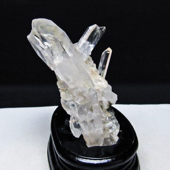 水晶 クラスター マダガスカル産 台座付属 水晶 原石 一点物 182-9380