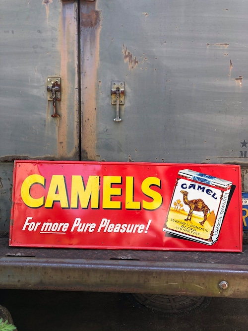 METAL SIGN ''CAMELS''/cigarettes タバコ キャメル サインプレート 看板 ビンテージ