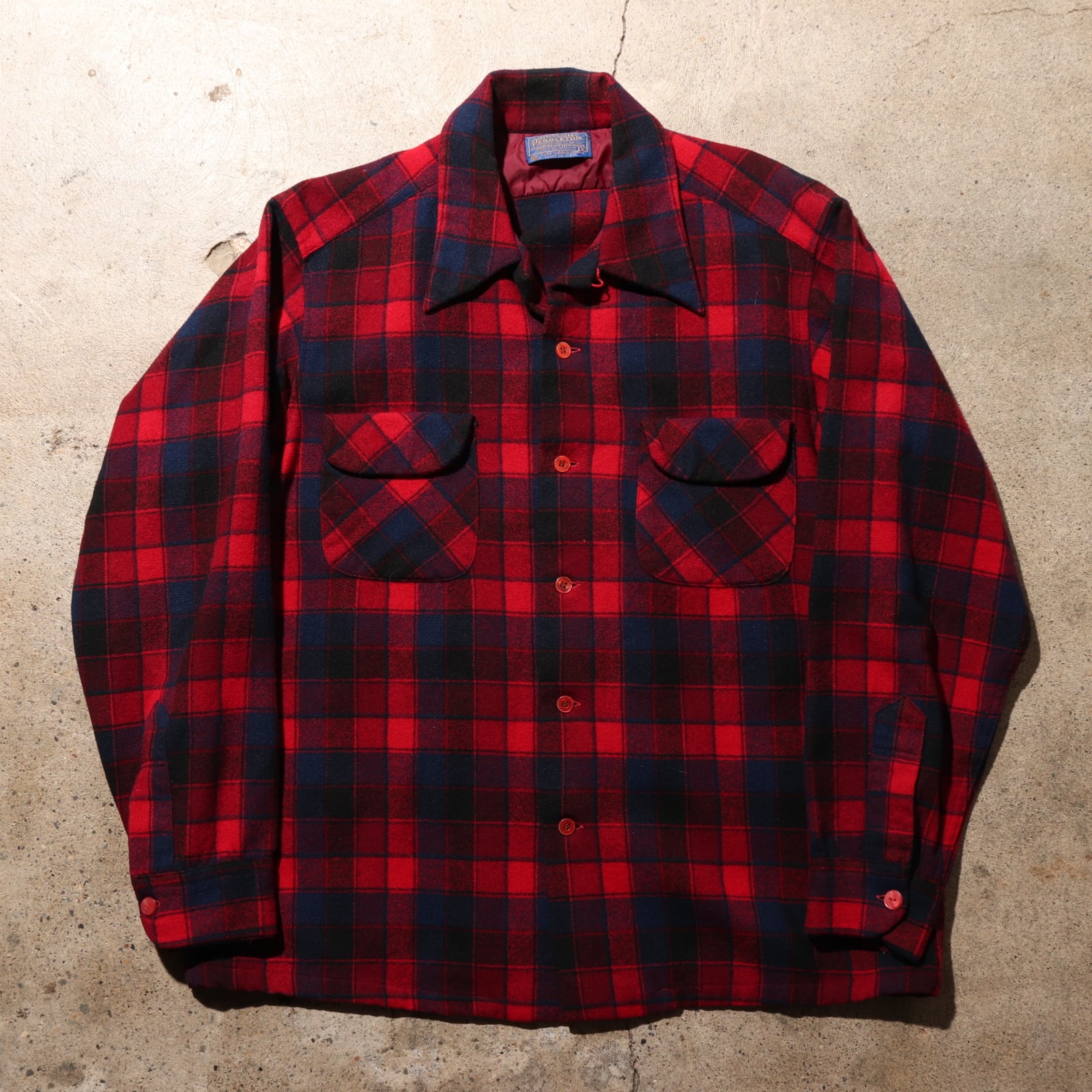 極美品 L 70s Pendleton ボードシャツ ペンドルトン チェック 赤 | ENCOUNT 