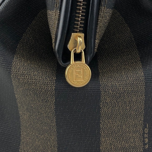 FENDI フェンディ ペカン ショルダーバッグ ブラウン PVC レザー 2way ボストン vintage ヴィンテージ オールド fw8ie6
