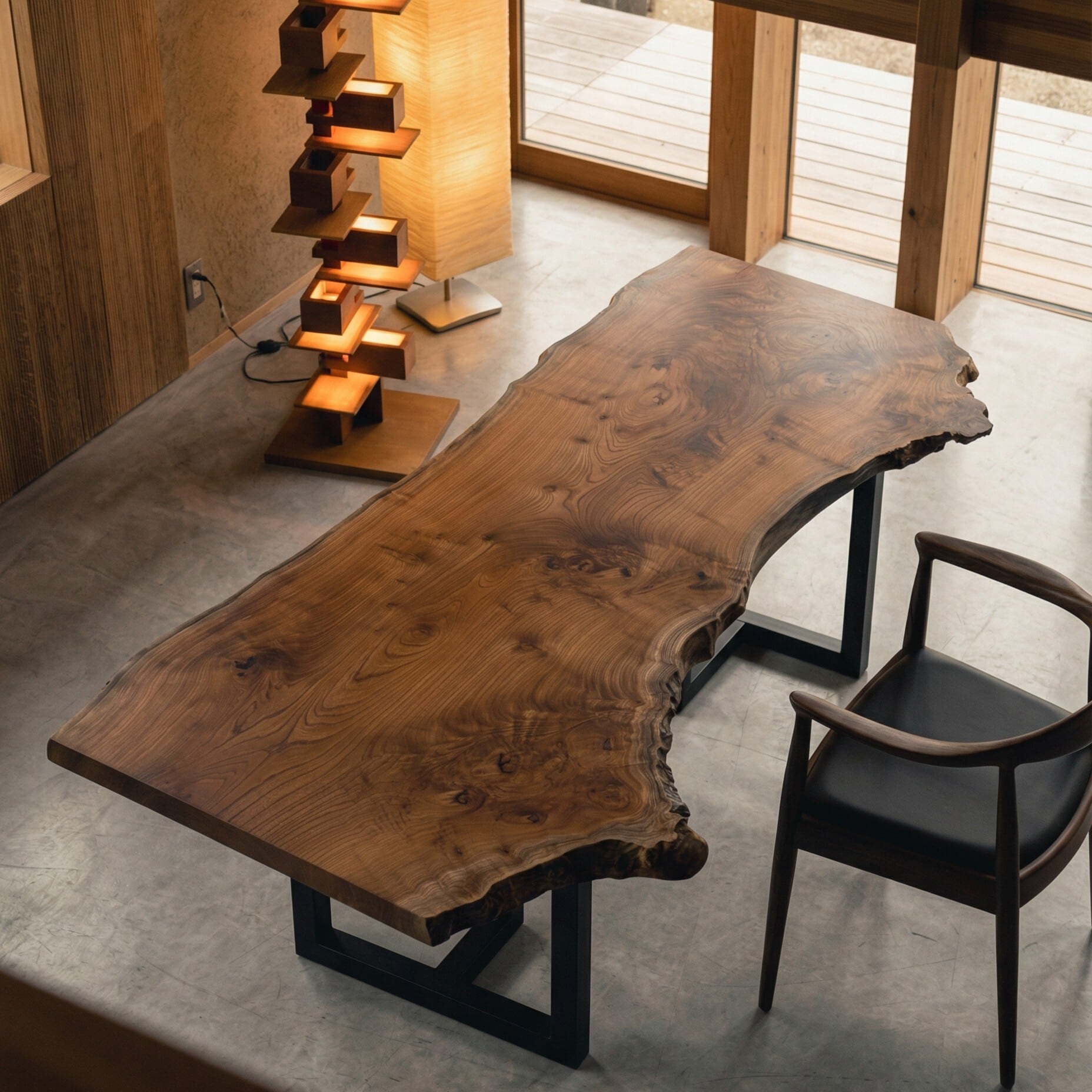 【Premium】欅(ケヤキ)_2000×620-960-720×50_青山店_テーブル天板/一枚板 242158 t001