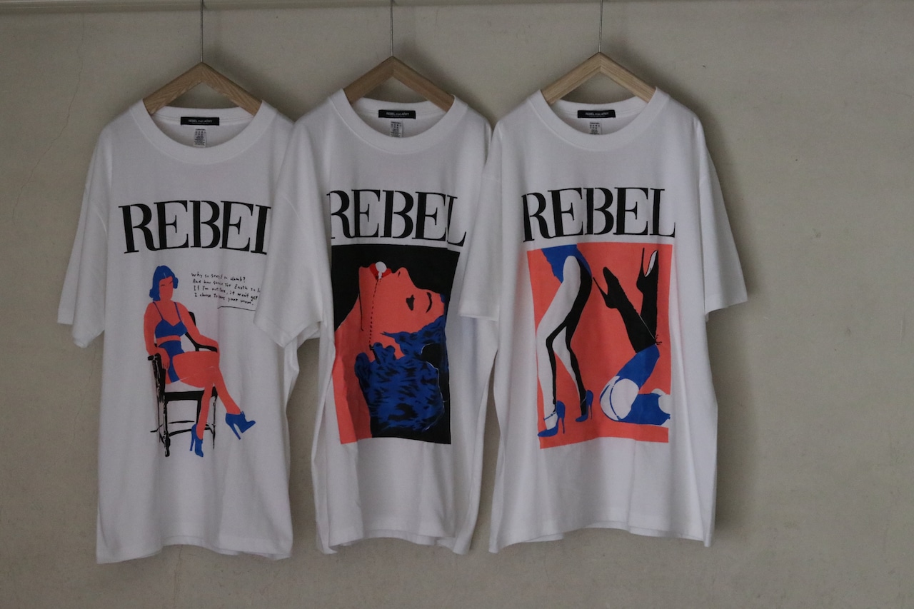 Rebelman★Army blue x pink Tシャツ