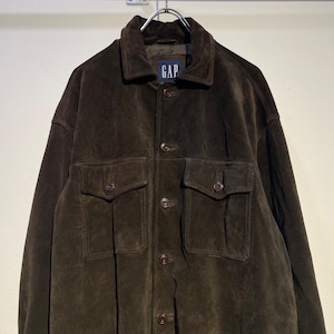 old GAP used suede leather jacket SIZE:M