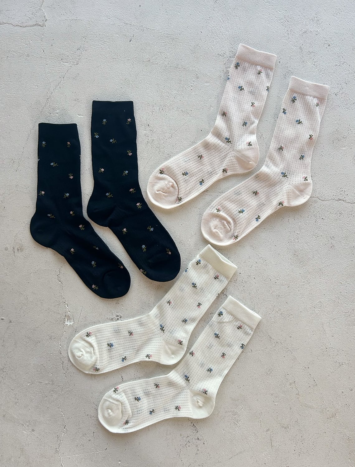 ミニフラワーソフトリブ ソックス