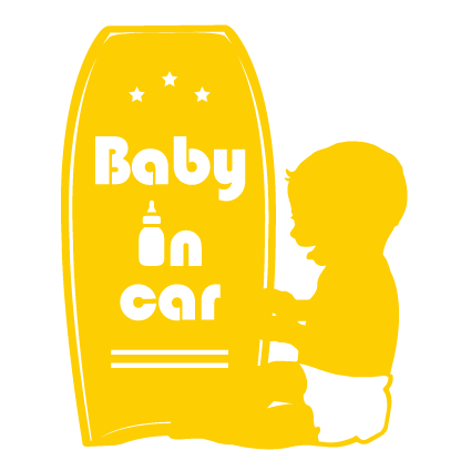 【受注生産】BB Baby in car カッティングステッカー13