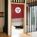 【受注生産】のれん 家紋 丸に九枚笹 全5色 幅85×丈90cm