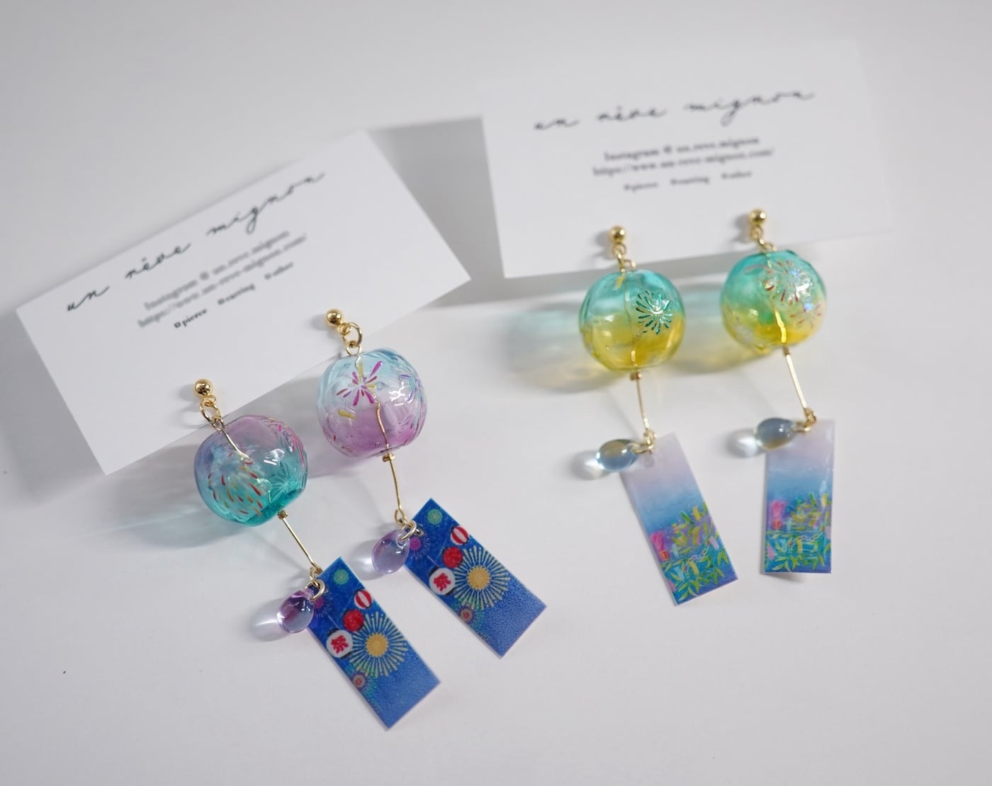 花火を閉じ込めた風鈴ピアス 2color | un rêve mignon (アンラーブ